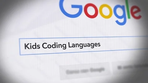 Google Search Engine - Search For Kids Coding Languages Stock Footage 83531829