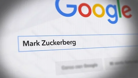 Google Search Engine - Search For Mark Zuckerberg Video stock 88398465