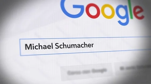 Google Search Engine - Search For Michael Schumacher Stock Footage 77268112