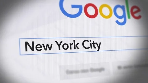 Google Search Engine - Search For New York City Video stock 69166512