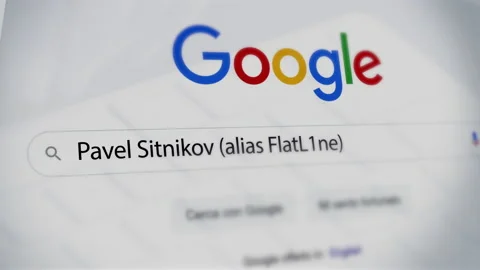 Google Search Engine - Search For Pavel Sitnikov (alias FlatL1ne) Stock Footage 195939645