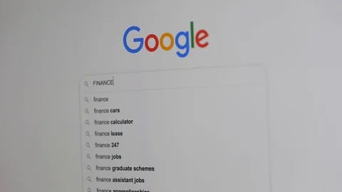 Google Search FINANCE Vídeo Stock 124093651