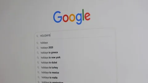 Google Search HOLIDAYS Vídeo Stock 124094924