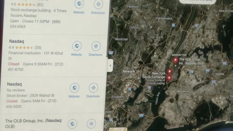 Google Search For The Location Of The Nasdaq Stock Exchange Stock Footage 221644705