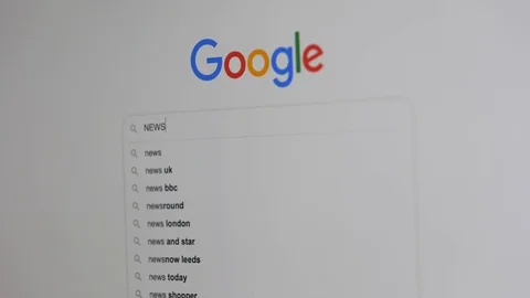 Google Search NEWS Vídeo Stock 124094244