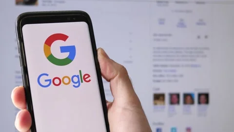 Google Search on a Smartphone app and Computer Screen Stock Footage 152117257