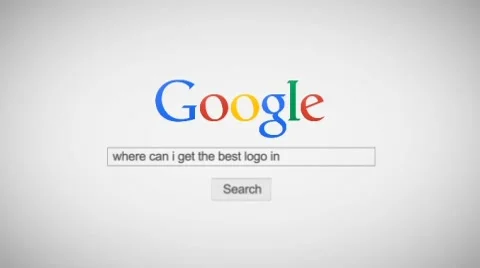 Google Search Text Type Business Internet Promo Logo Spin Reveal Opener Stock After Effects