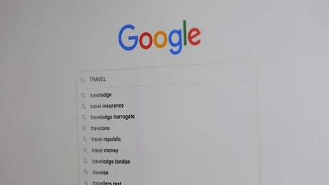 Google Search TRAVEL Vídeo Stock 124094916