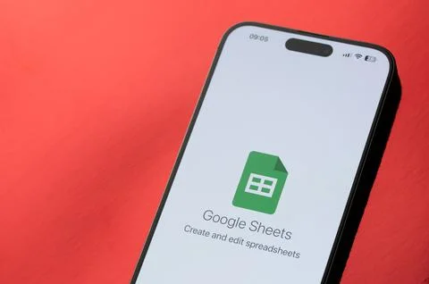 Google sheets app Stock Photos