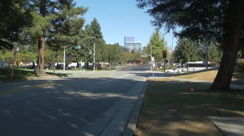 Google sign at the Googleplex in Mountain View Stock Footage 48394829