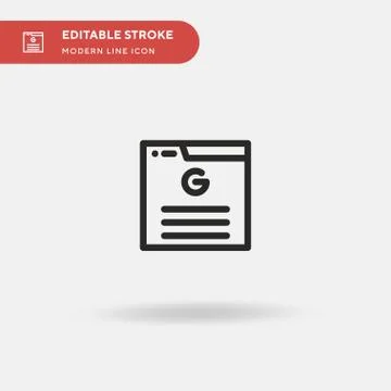Google Simple vector icon. Illustration symbol design template for web mobile Stock Illustration