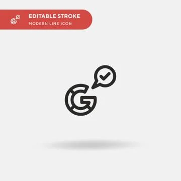 Google Simple vector icon. Illustration symbol design template for web mobile Stock Illustration