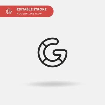 Google Simple vector icon. Illustration symbol design template for web mobile Stock Illustration