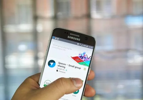 Google Spaces app Stock Photos