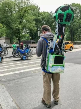 Google Street View camera operator Stock Photos
