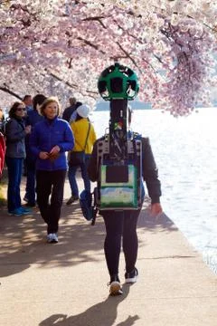 Google Street View camera operator at work Photos