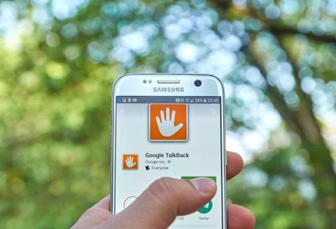 Google TalkBack app Stock Photos