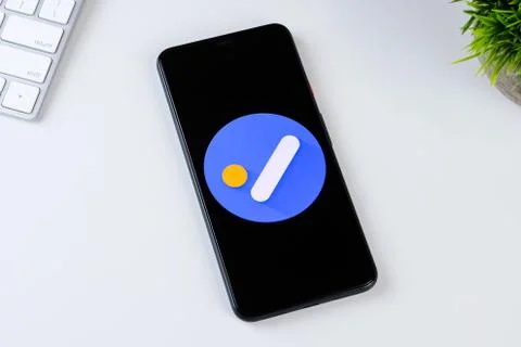 Google Tasks app logo on a smartphone screen Foto stock