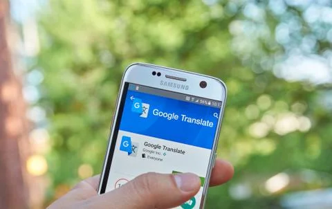 Google Translate app Stockfoto's