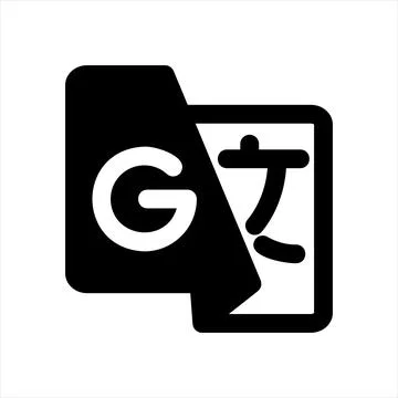 Google translate glyph icon vector illustration isolated on white background 스톡 일러스트