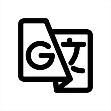 Google translate line icon vector illustration isolated on white background 스톡 일러스트