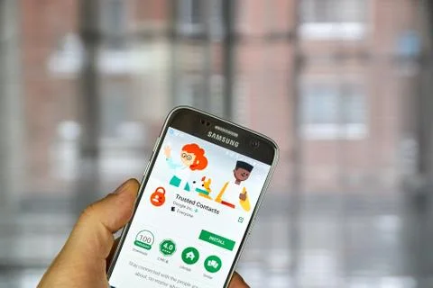 Google Trusted Contacts Stockfoto's