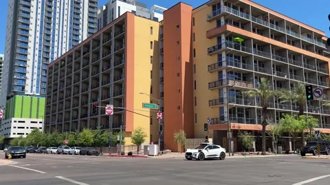 Google Waymo Driverless Auto in downtown Phoenix Stock Footage 238850106