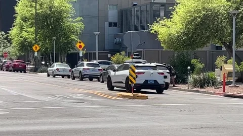 Google Waymo Driverless Auto Passing By Stock Footage 238850124