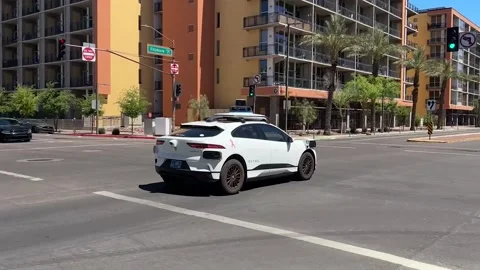 Google Waymo driverless car in traffic Stock Footage 238850118