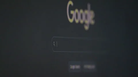 Google Web Search Engine Computer Screen Displays Dark Theme Stock Footage 217527479
