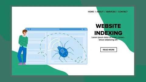 Google website indexing vector 스톡 일러스트
