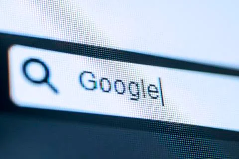 Google word on the browser tab 写真素材