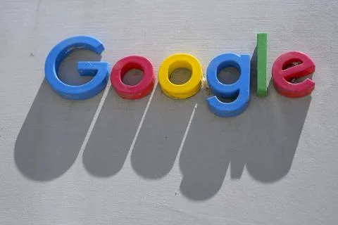 Googleplex in Mountain View after EU fines Google 890 million euros, USA - 23 Ju Stock Photos
