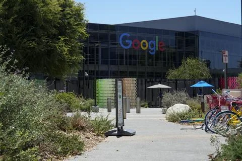 Googleplex in Mountain View after EU fines Google 890 million euros, USA - 23 Ju Stock Photos