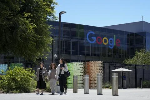 Googleplex in Mountain View after EU fines Google 890 million euros, USA - 23 Ju Stock Photos