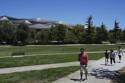Googleplex in Mountain View after EU fines Google 890 million euros, USA - 23 Ju Stock Photos