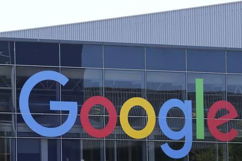 Googleplex in Mountain View after EU fines Google 890 million euros, USA - 23 Ju Stock Photos