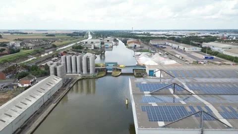 Goole Dock UK Stock Footage 332929772