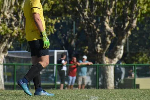 Goolkeeper waiting Stock Photos