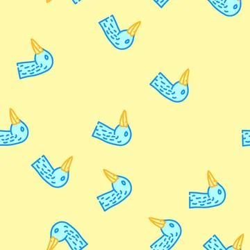 Goose animal vector seamless pattern Illustrazione stock