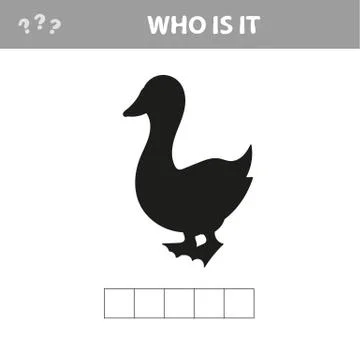 Goose birds shadow game vector illustration 스톡 일러스트
