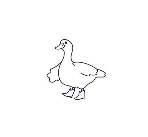 Goose in boots Stock Illustration