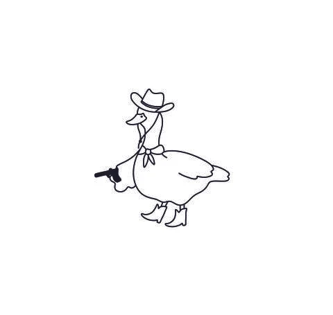Goose cowboy Stock Illustration