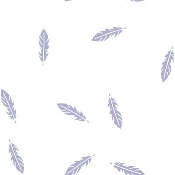Goose feather soft fluffy glyph seamless pattern Stock Illustration