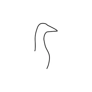 Goose head line icon Stock Illustration