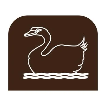 Goose icon Illustrazione stock