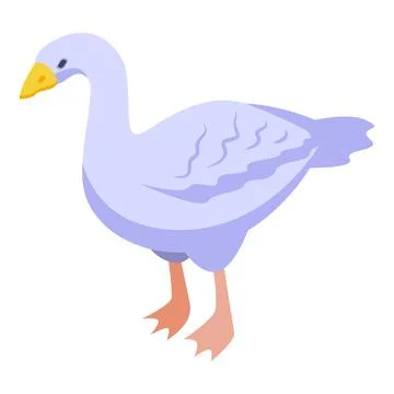 Goose icon isometric vector. Duck food Illustrazione stock
