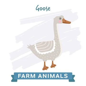 Goose isolated, vector. Stock Illustration