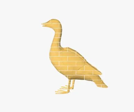 Goose low poly Stock Illustration
