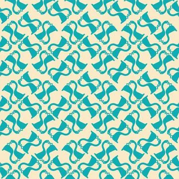 Goose pattern seamless. farm bird background. Baby fabric texture Stock Illustration